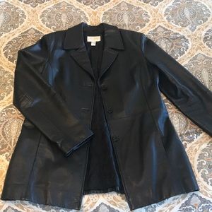Black Genuine Leather Worthington jacket